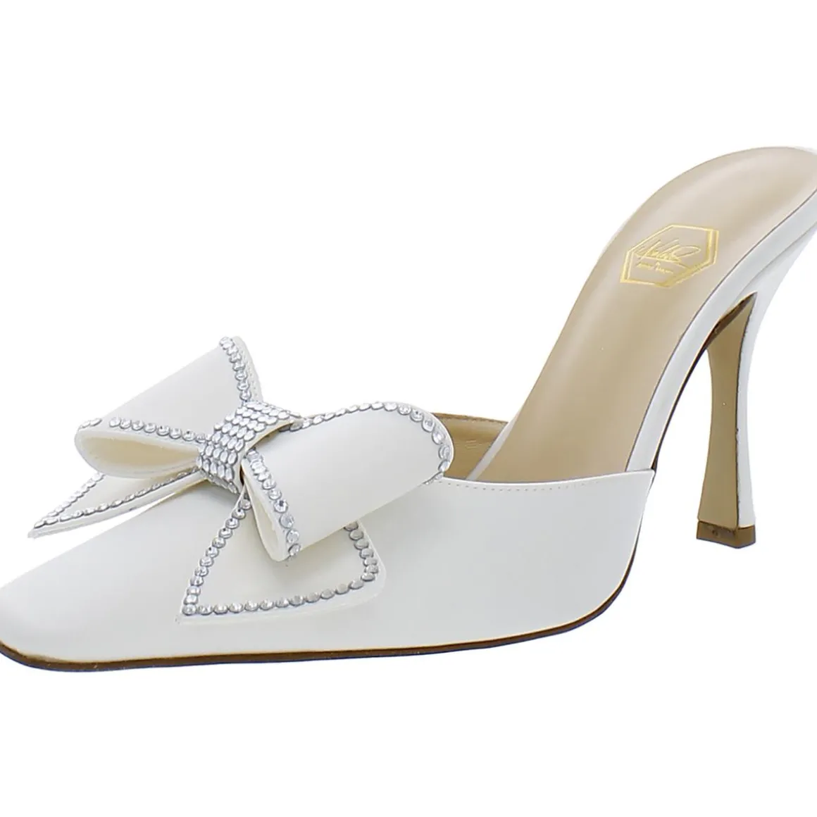 Dimante Bow Square Toe Mules