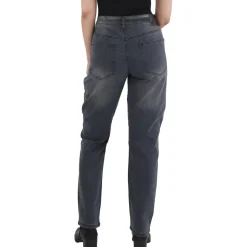 Distressed High Rise Straight Leg Pants