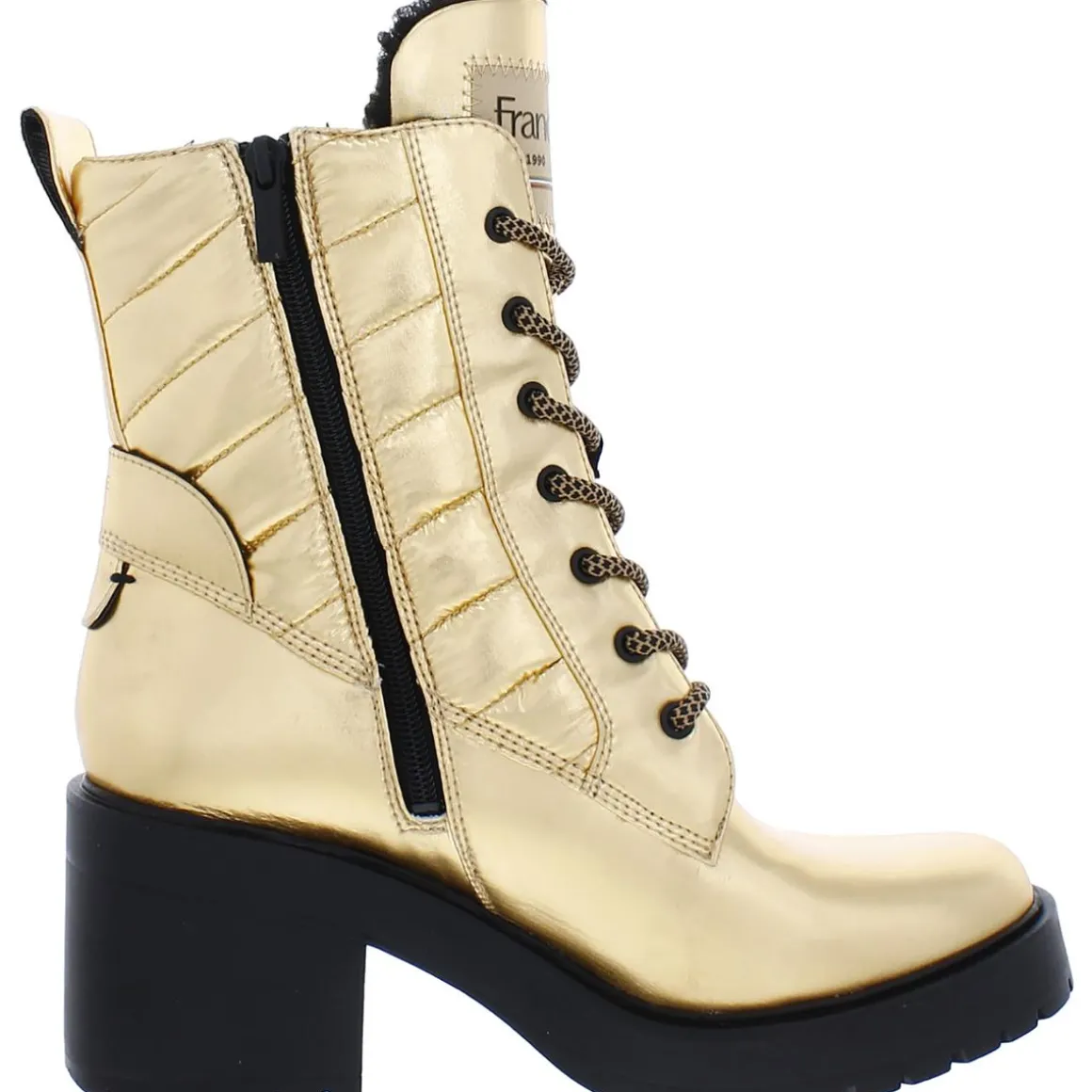 Dizzy 2 Faux Fur Lined Round Toe Combat & Lace-up Boots