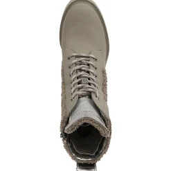 Dizzy 2 Faux Fur Lined Round Toe Combat & Lace-up Boots