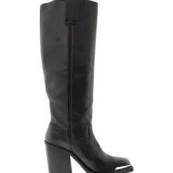 Dollee Faux Leather Square Toe Knee-High Boots