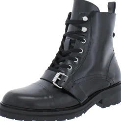 Donita Zipper Pull On Combat & Lace-up Boots