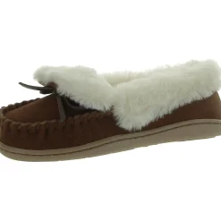 Dorenda Faux Suede Round Toe Moccasins