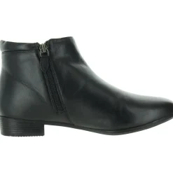 Double Zipper Leather Ankle Boots