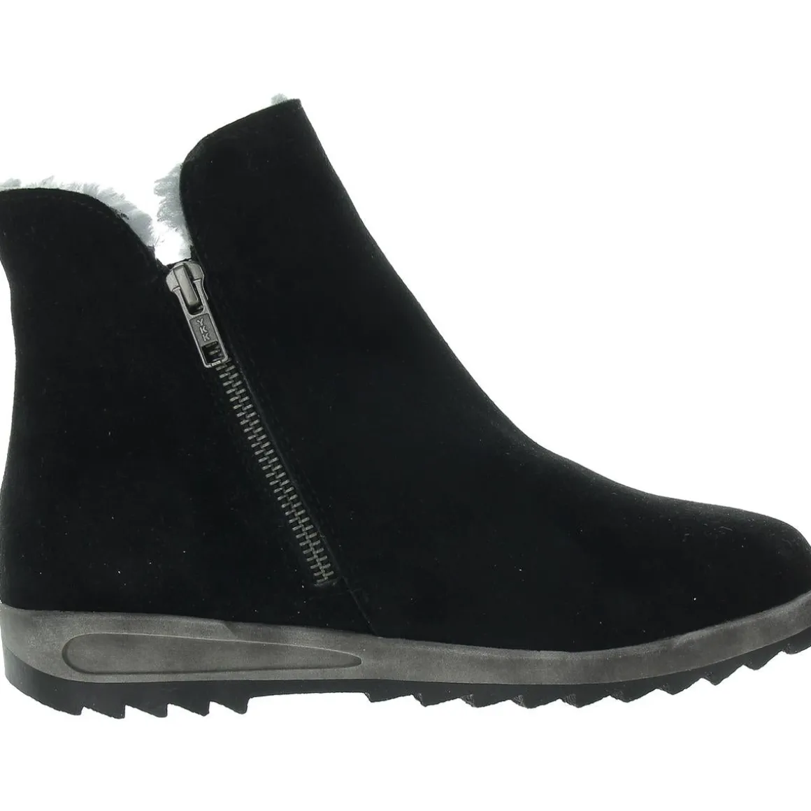 Double Zipper Suede Ankle Boots