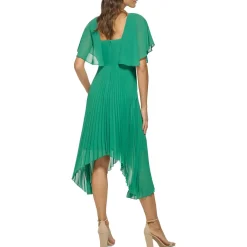 Drapey Handkerchief Hem Cocktail and Party Dress