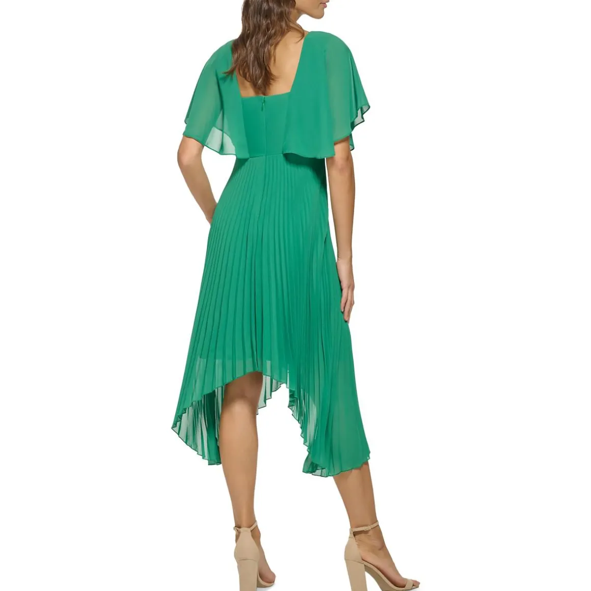 Drapey Handkerchief Hem Cocktail and Party Dress