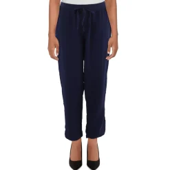 Drawstring Hem Cotton Cropped Pants