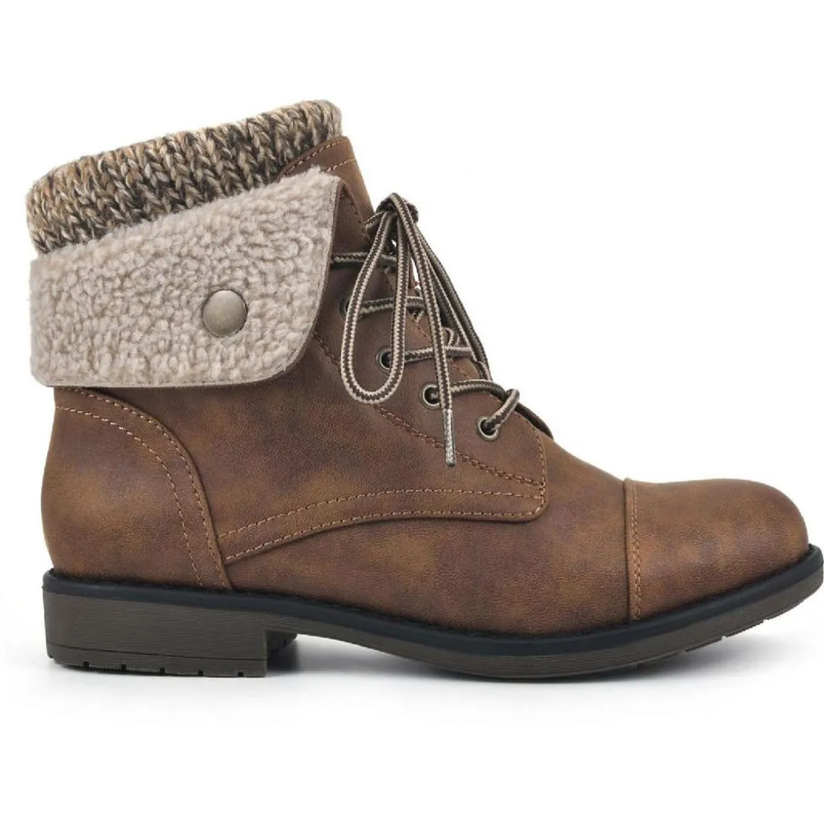 Duena Knit Fold-Over Booties