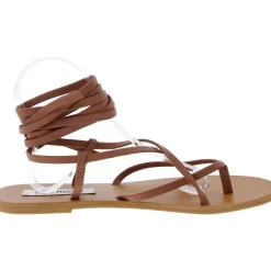 Early Solid Leather Strappy Sandals