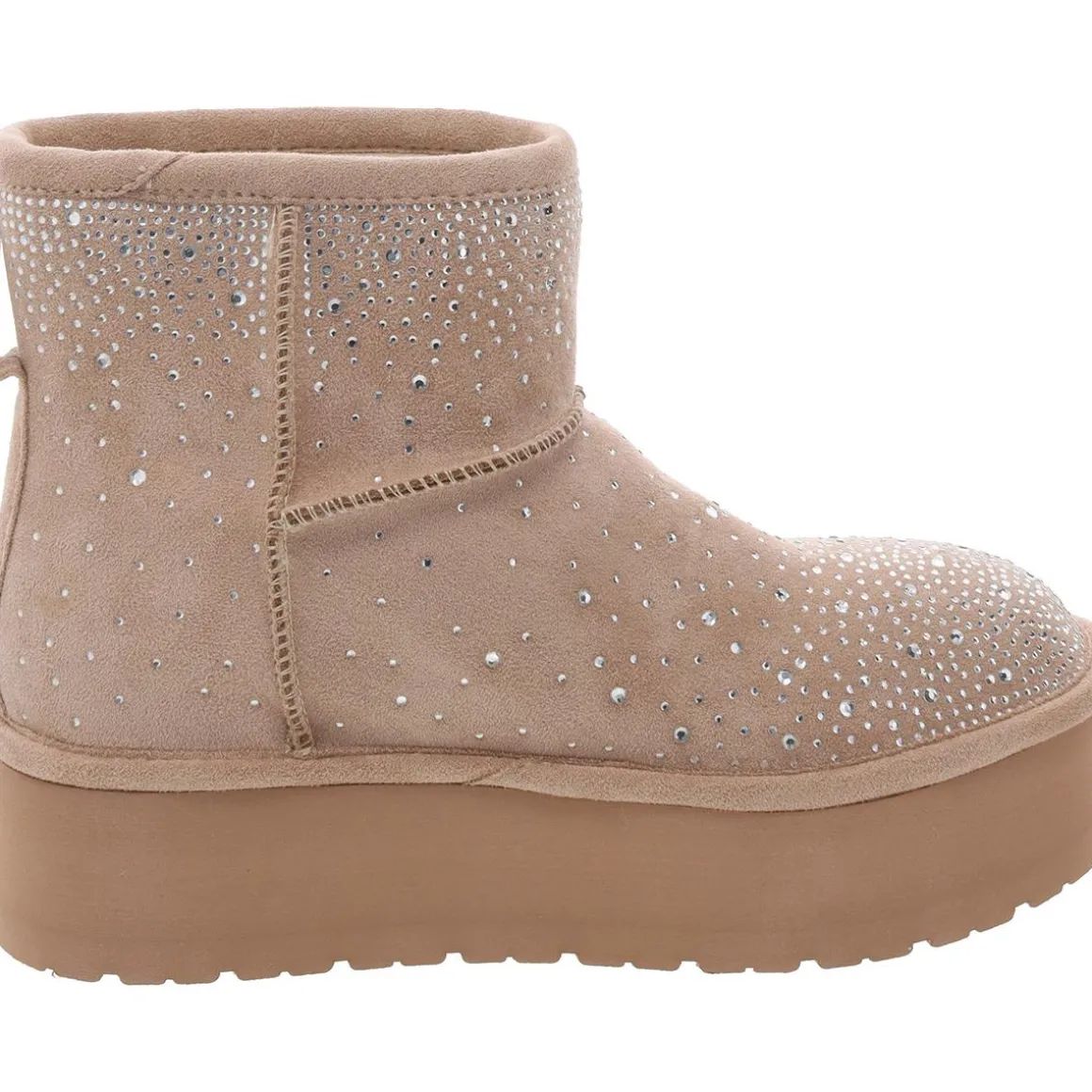 Ease-HR Faux Fur Flatform Ankle Boots