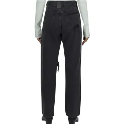 Easy Destroyed Denim Straight Leg Jeans