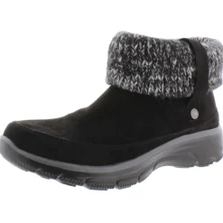 Easy Going Memory Foam Knit Collar Ankle Boots