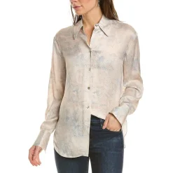 Ecovero Long Sleeves Button-Down Top