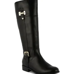 Edenn Faux Leather Wide Calf Knee-High Boots