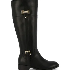 Edenn Faux Leather Wide Calf Knee-High Boots