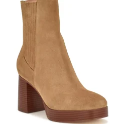 Eds Leather Square Toe Ankle Boots