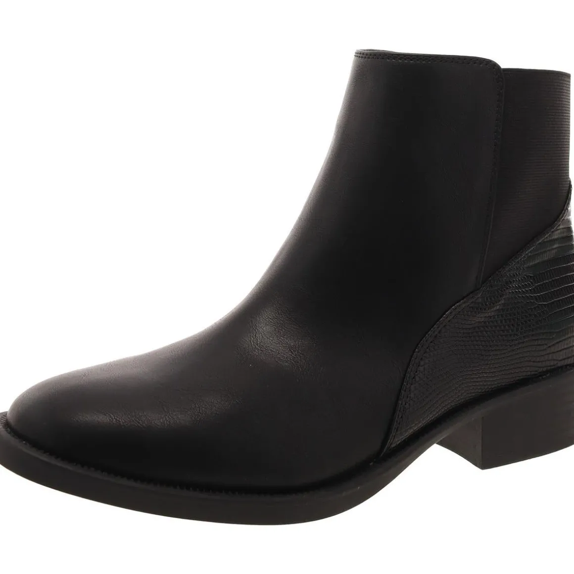 Edwinaa Faux Leather Animal Print Booties