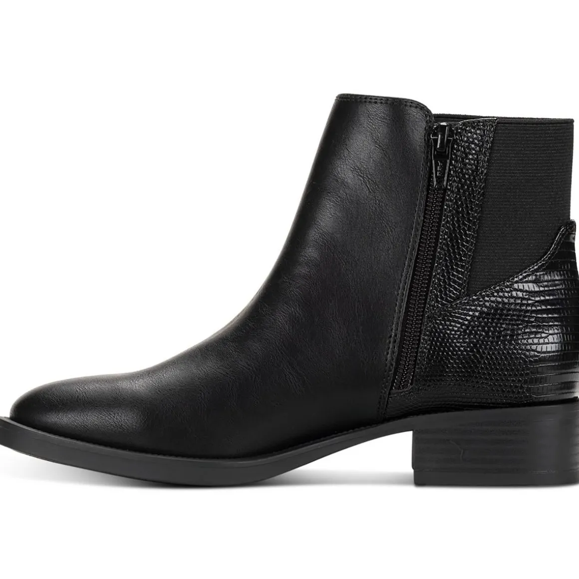 Edwinaa Faux Leather Animal Print Booties