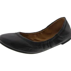 Elainy Stretch Leather Ballet Flats