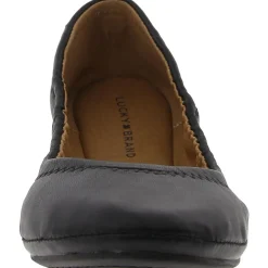 Elainy Stretch Leather Ballet Flats