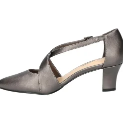 Elegance Block Heel Metallic Pumps