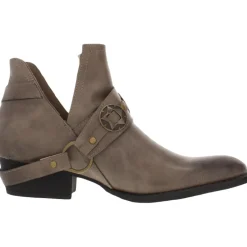 Elisa Faux Leather Slip On Ankle Boots