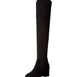 Elisa Faux Suede Stacked Heel Over-The-Knee Boots