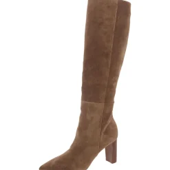 Elisa Faux Suede Stacked Heel Over-The-Knee Boots
