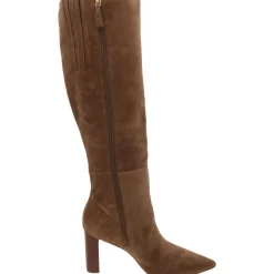 Elisa Faux Suede Stacked Heel Over-The-Knee Boots