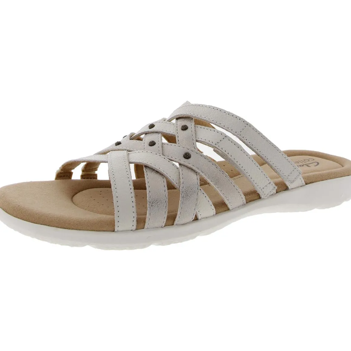 Elizabelle Rio Adjustable Leather Slide Sandals