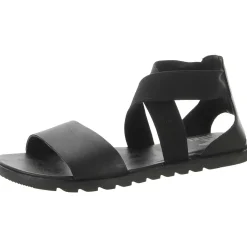 Ella II Leather Flat Ankle Strap