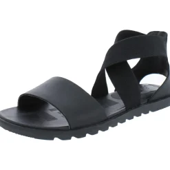 Ella II Leather Flat Ankle Strap