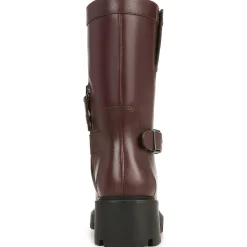 Elle Zipper Leather Motorcycle Boots