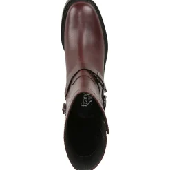 Elle Zipper Leather Motorcycle Boots