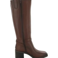 Elliot Leather Square Toe Knee-High Boots