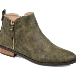 Ellis Faux Leather Block Heel Ankle Boots