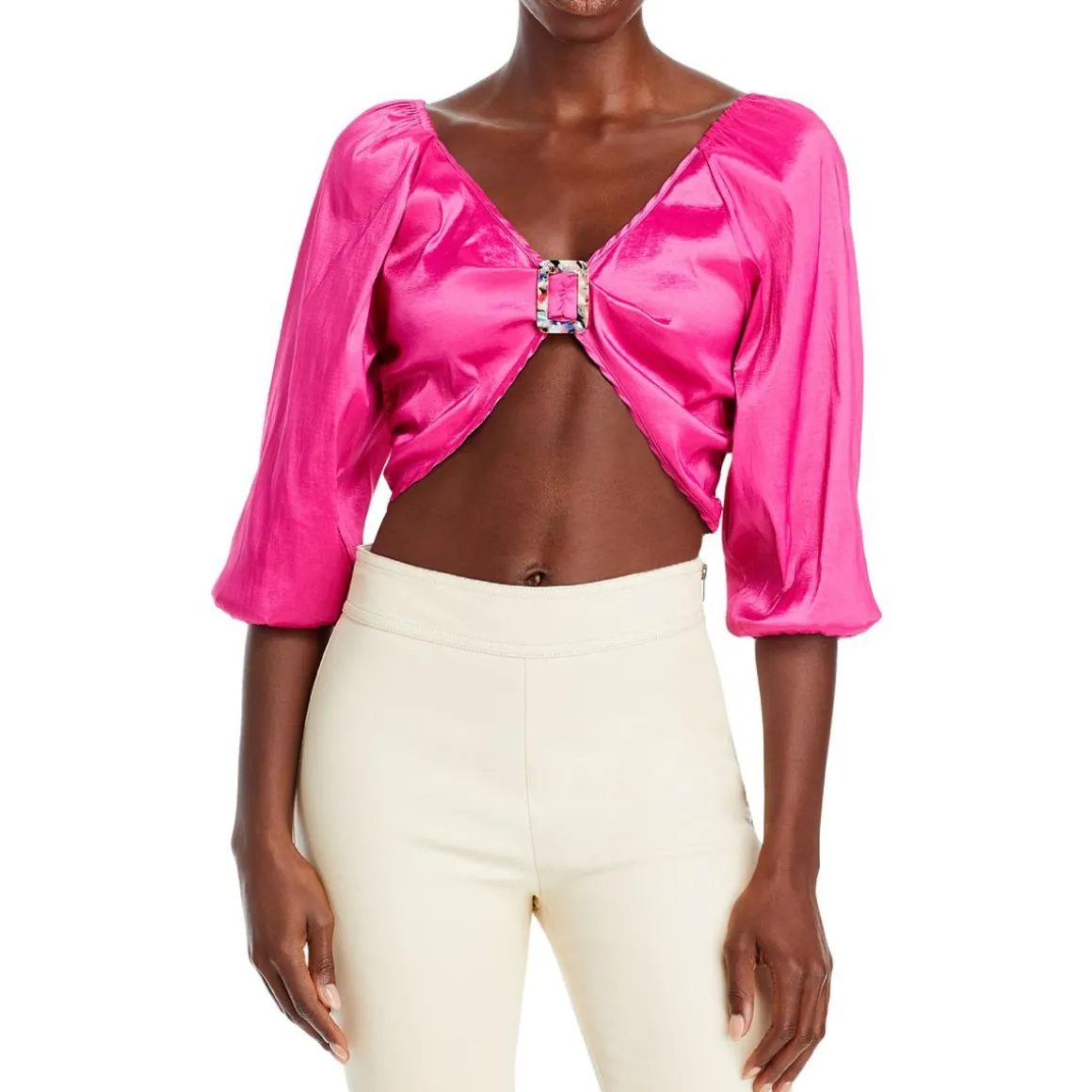 Elora V-Neck Short Crop Top
