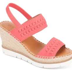 Elyssa Leather Slingback Wedge Sandals