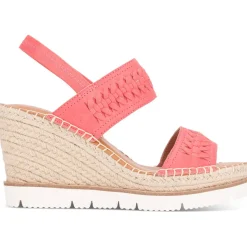 Elyssa Leather Slingback Wedge Sandals