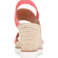Elyssa Leather Slingback Wedge Sandals