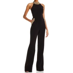 Embellished Halter Jumpsuit