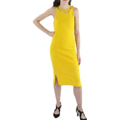 Embellished Knit Midi Dress