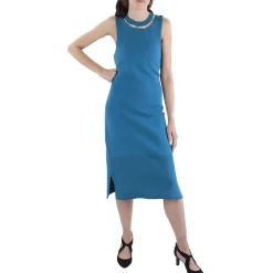 Embellished Knit Midi Dress