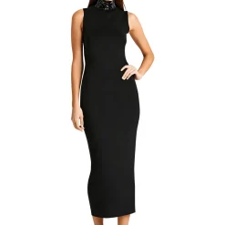 Embellished Knit Sweaterdress