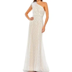 Embellished Lace Evening Dress