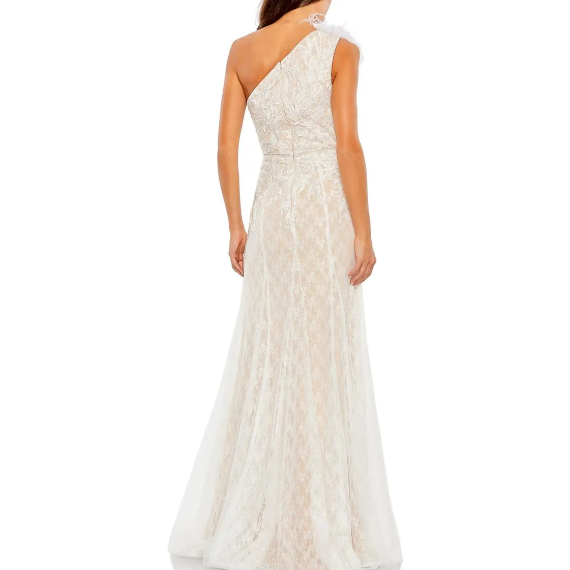 Embellished Lace Evening Dress