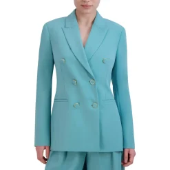 Embellished Long Sleeve Double-Breasted Blazer