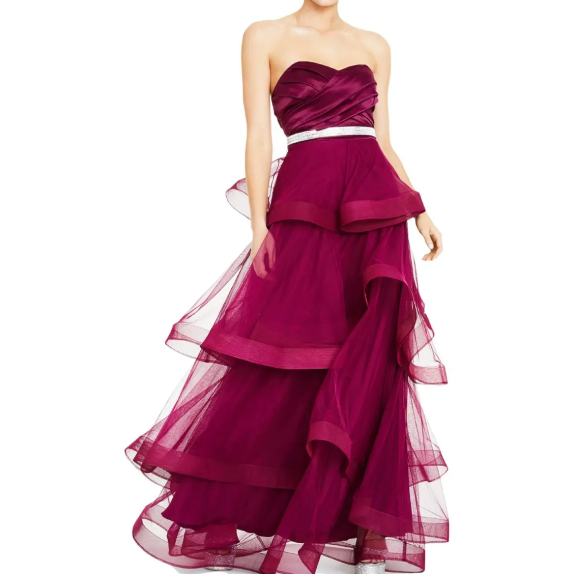 Embellished Maxi Evening Dress