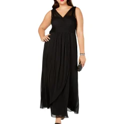 Embellished Shirred V Neck Formal Dress